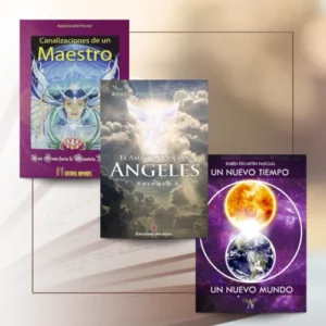 Portadas de los tres libros canalizados por Rubén Escartín