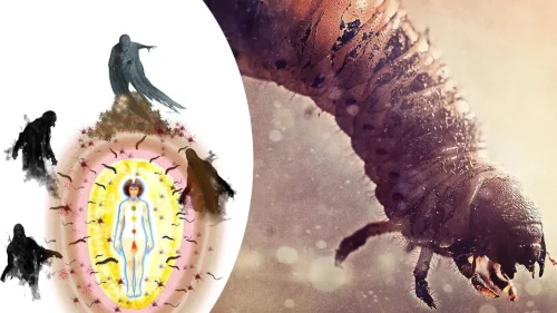 parásitos etéricos y larvas energeticas